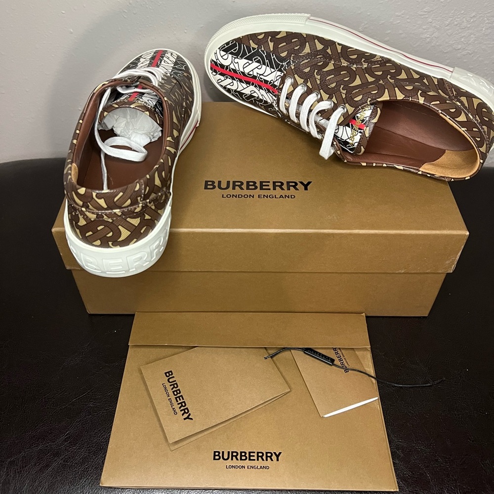 Burberry Bridle Brown Monogram Sneakers - Picture 10 of 13